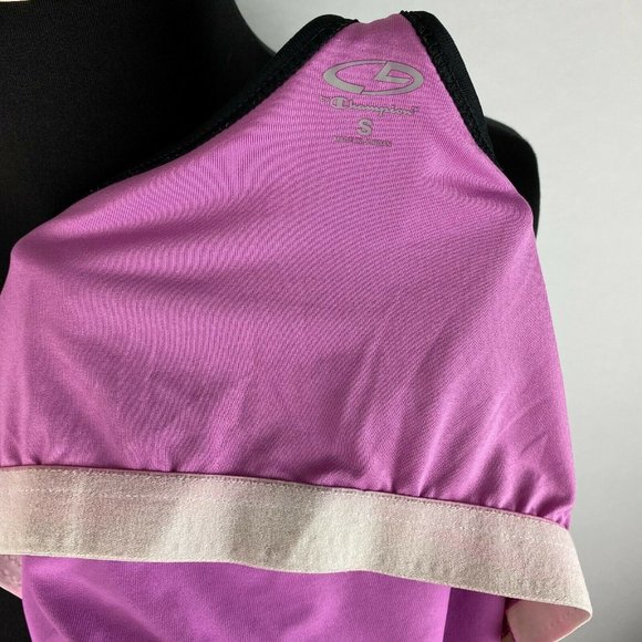 C9 By Champion S Pink Purple Black Patterned Built In Bra Activewear Tank - Picture 10 of 10